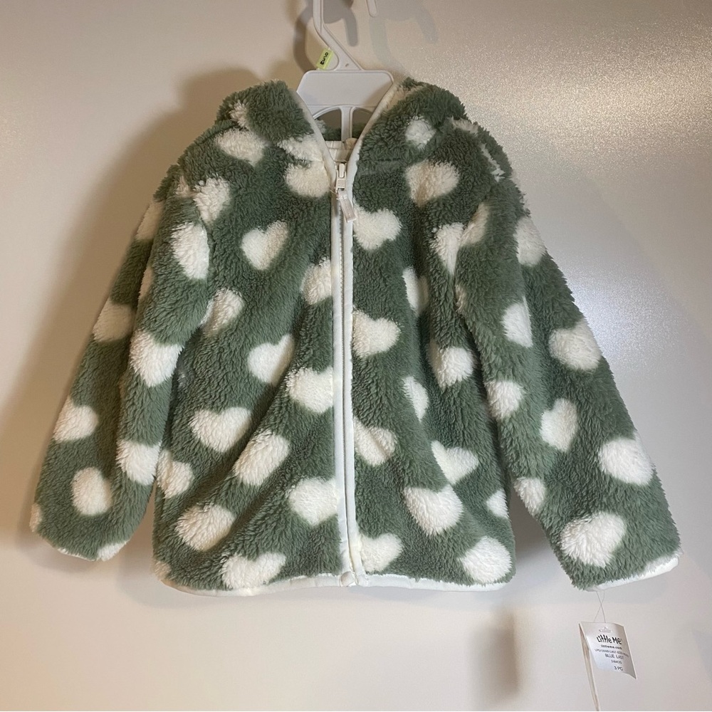 NWT Little Me Sheppa Hooded Jacket With Matching Shirt Size 24 Months